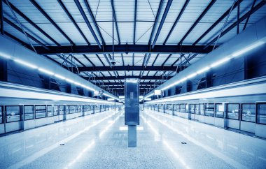 Chongqing, Çin 'deki metro istasyonu.