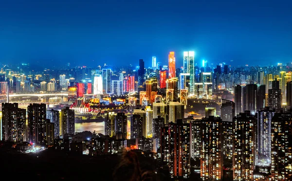 Szene aus der Nacht von Chongqing — Stockfoto
