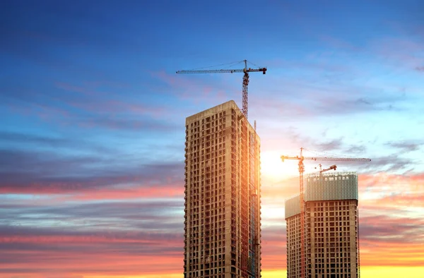 Lugar de construcción del atardecer —  Fotos de Stock