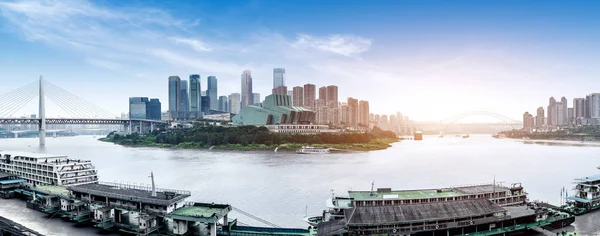 重庆的城市景观和摩天大楼 — 图库照片
