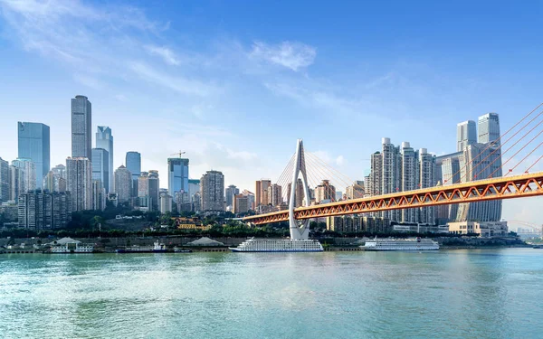 Chongqing Stadtbild und Wolkenkratzer — Stockfoto