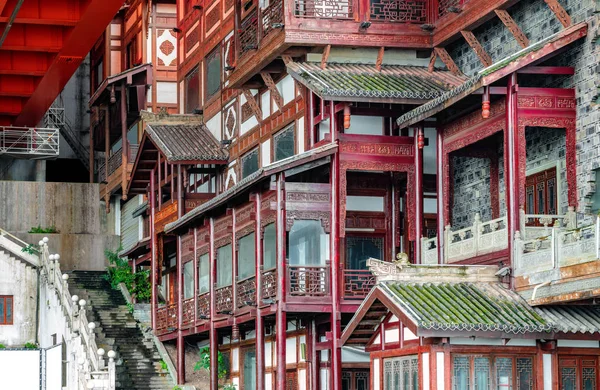 Chongqing Hongyadong Ancien bâtiment — Photo