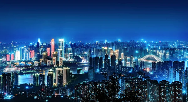 中国重庆城市的灯光 — 图库照片