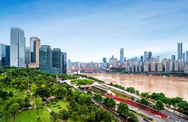 Chongqing cityscape και ουρανοξύστες — Φωτογραφία Αρχείου