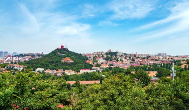 Qingdao, Çin'deki Alman tarzı tarihi binalar.