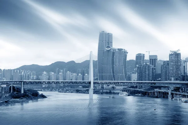 Chongqing şehri ve gökdelenleri — Stok fotoğraf