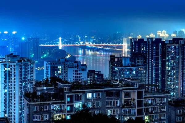 Chongqing νυχτερινή σκηνή — Φωτογραφία Αρχείου