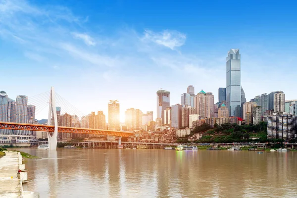 Chongqing Stadtbild und Wolkenkratzer — Stockfoto