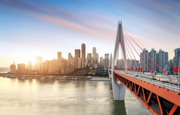 Paysage urbain et gratte-ciel de Chongqing — Photo