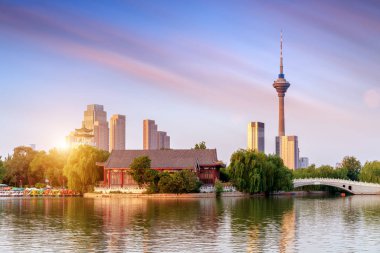 Tianjin göl manzarası