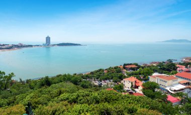 Xiaoyushan Parkı 'ndan Qingdao No.1' in havadan görünüşü.