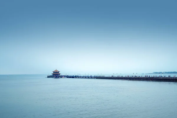 Schraag Brug Maritiem Landschap Qingdao Provincie Shandong China — Stockfoto