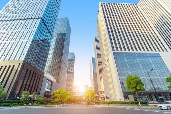 Autostrada Panorama Miasta Hangzhou Chiny — Zdjęcie stockowe