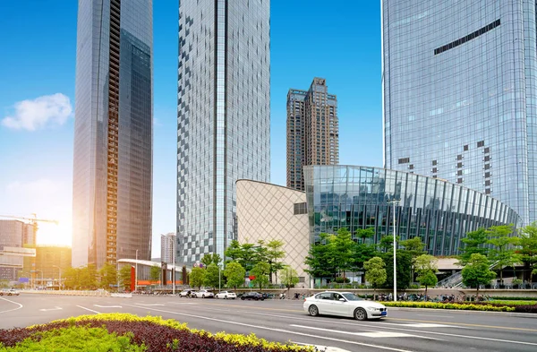 Highways High Rise Buildings Fuzhou Fujian Province China — Stock Photo, Image