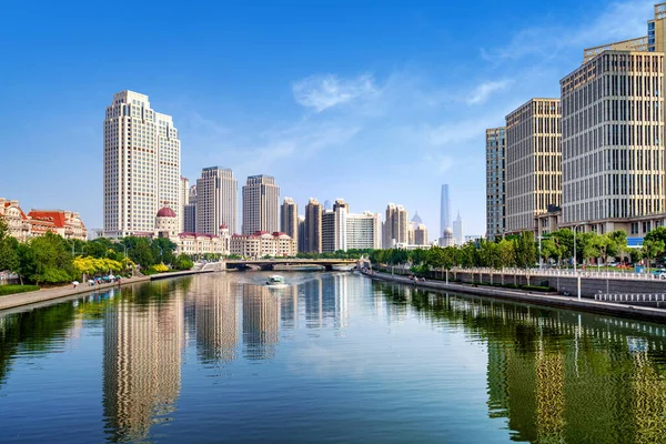 Städtische Architekturlandschaft Tianjin China — Stockfoto