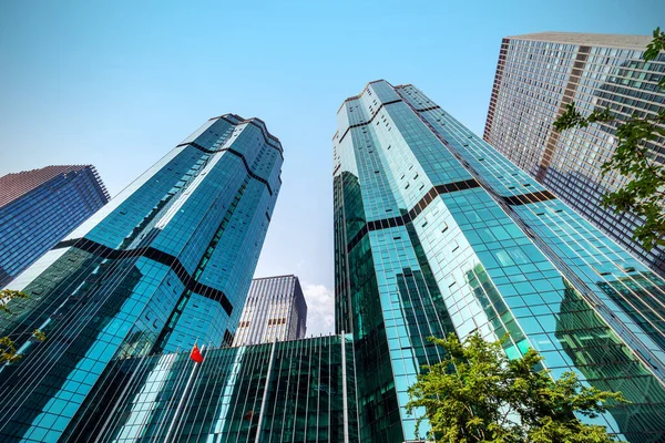 Modern Skyscrapers Sky Background Qianjiang New Town Hangzhou China — Stock Photo, Image