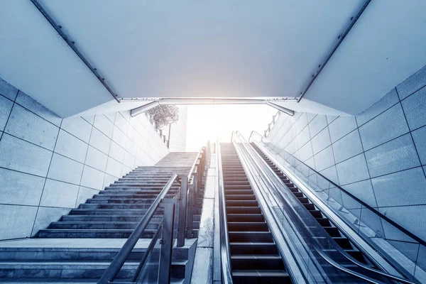 Rulltrappa Tunnelbanestation Chongqing Kina — Stockfoto