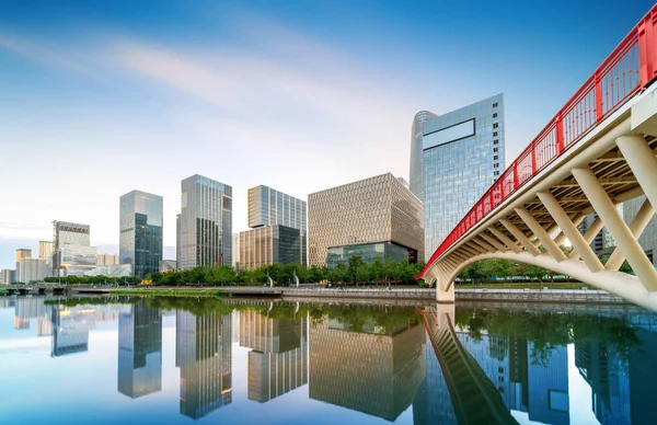 Moderní Město High Rise Čína Ningbo Cbd — Stock fotografie