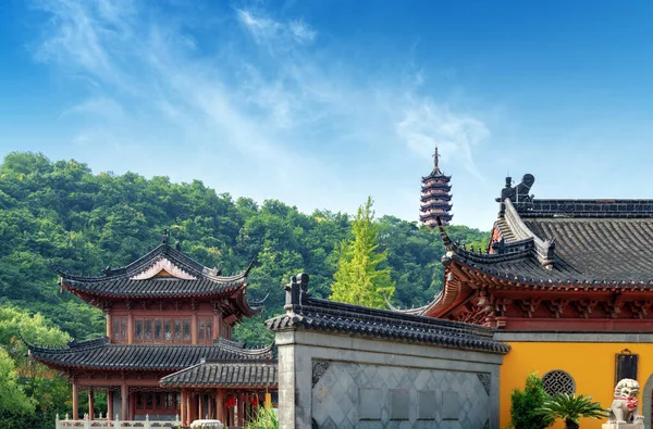 Jiaoshan Scenic Area Temple Pagoda Zhenjiang Cina — Foto Stock