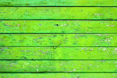 Doğal Ahşap Arkaplan. Yeşil tahtalara boyanmış eski