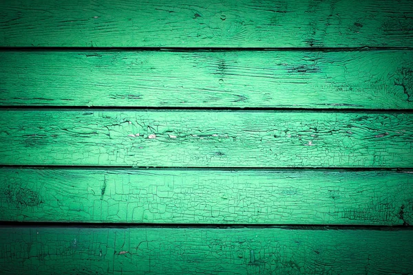 Arrière-plan en bois naturel. Vieux peint en planches vertes — Photo