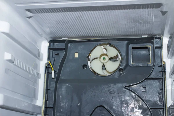 Hielo Congelado Interior Cámara Del Refrigerador Con Sistema Sin Heladas — Foto de Stock