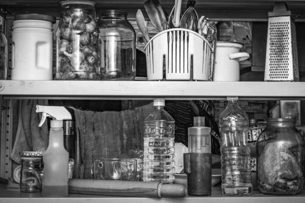 Big Mess Stuffed Suburban Garage — Stock Photo, Image