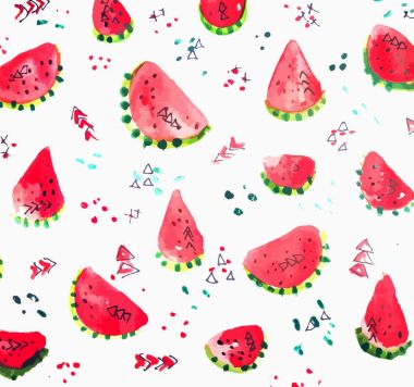 Beyaz zemin üzerinde bir karpuz dokusuna