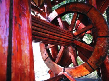 De ahşap eleman etno