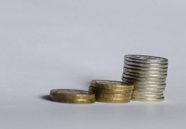 Sikke gümüş ve altın ve para arka plan