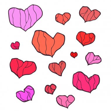 Romantik Kalp vektör hat sanat illüstrasyon izole arka plan üzerinde