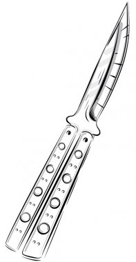 Download Butterfly Knife Symbol Free Vector Eps Cdr Ai Svg Vector Illustration Graphic Art