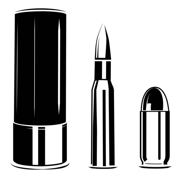 Vector conjunto bala calibre de arma — Archivo Imágenes Vectoriales