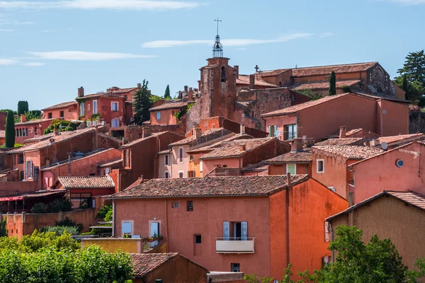 The Ochre-Red Village of Roussillon, Provence (França ) — Fotografia de Stock