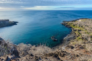 Panoramik görüş Cerro Tijeretas, San Cristobal Adası, Galapagos, Ecuador