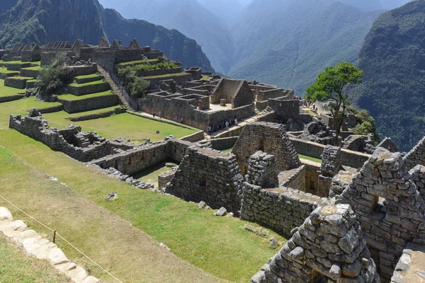 Main Square Machu Picchu Harabeleri Peru — Stok fotoğraf