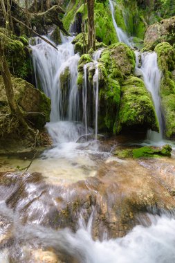 Toberia Waterfalls at Entzia mountain range, Basque Country, Spain clipart