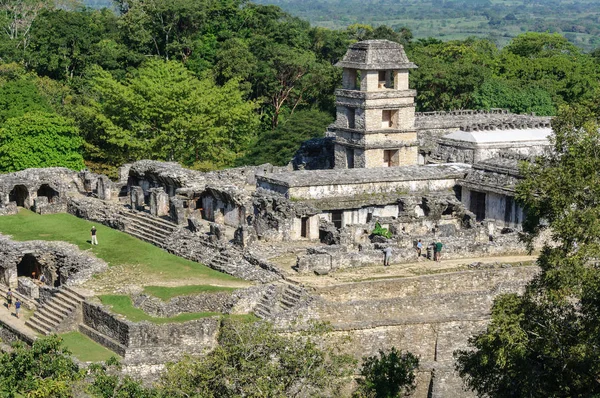 Palacio Antigua Ciudad Maya Palenque México —  Fotos de Stock