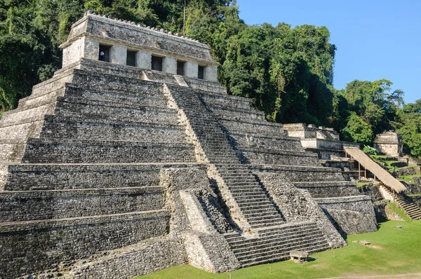 Tempio Delle Iscrizioni Antica Città Maya Palenque Messico — Foto Stock