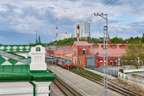 Perm Rusia Mayo 2020 Vista Plataforma Antigua Estación Los Antiguos — Foto de Stock