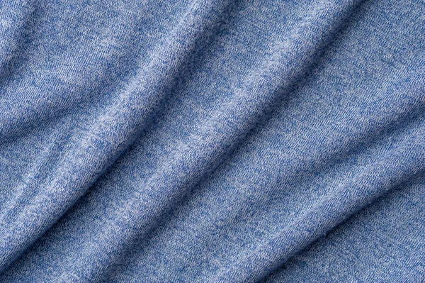 Tutup-up biru rajutan kain dari sweater — Stok Foto