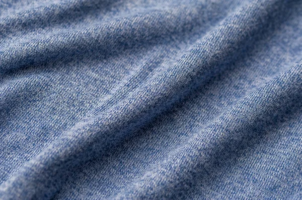 Tutup-up biru rajutan kain dari sweater — Stok Foto