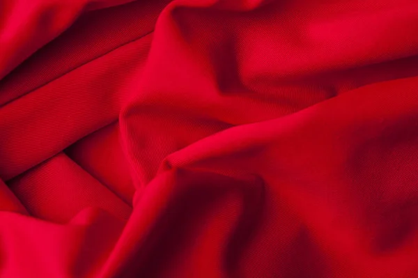 Indah merah merajut kain terang untuk menjahit — Stok Foto