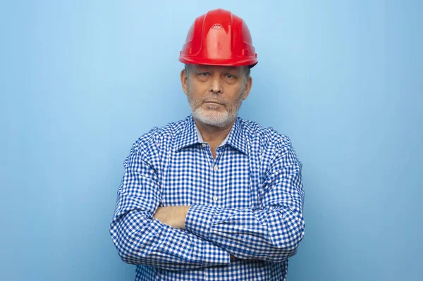 Portrait of a positive older experienced architect — Stock Photo, Image