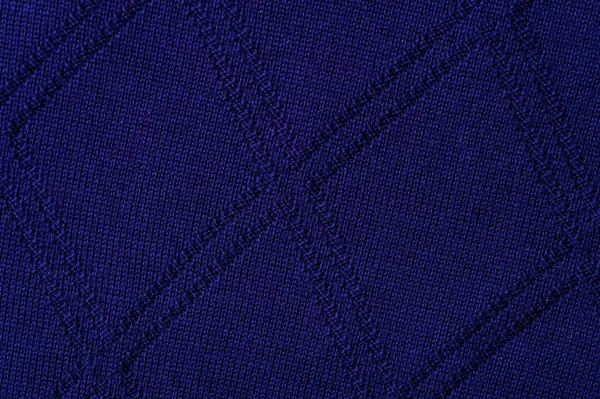 Фрагмент шиї в'язаний синій светр — стокове фото