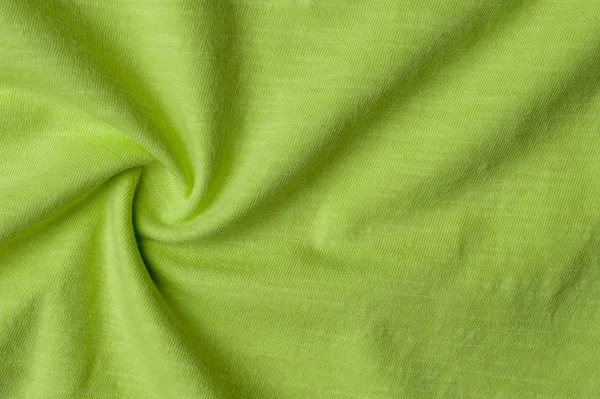 Crumpled kain katun kuning yang indah — Stok Foto