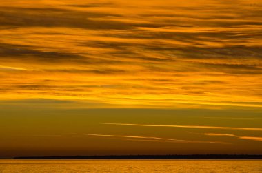 Renkli günbatımı. Kanada.