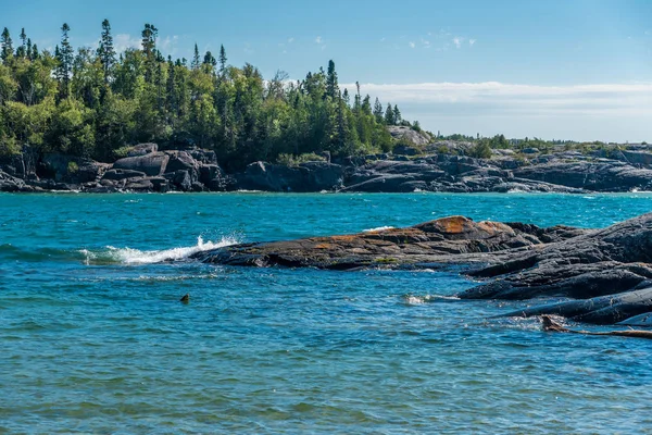 Rock on Superior Lake — Stock Photo, Image