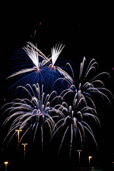 Fireworks on black background — Stock Photo, Image