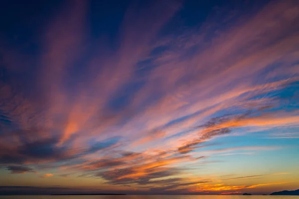 Zonsondergang op de Lake Superior — Stockfoto